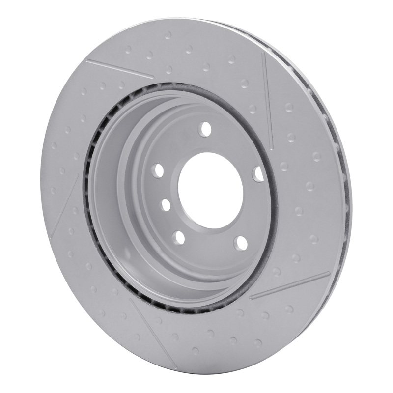 BMW 330i Brake Rotor (1) - Rear - R1 Concepts - GeoSPEC Dimpled and Slotted - `06-`13
